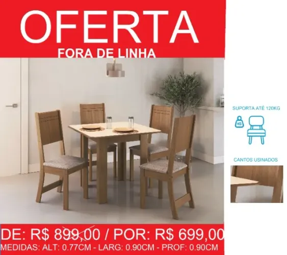 Mesa completa - compre hoje e receba em até 72 horas 