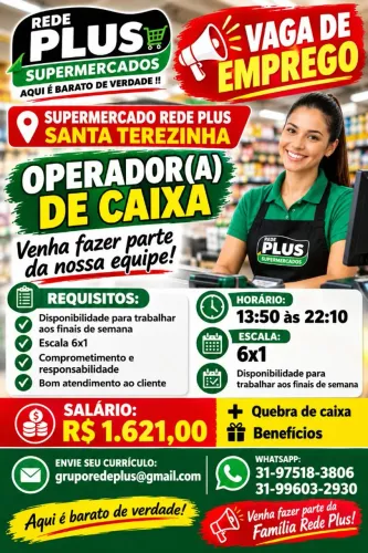 Vaga: Operadora de caixa