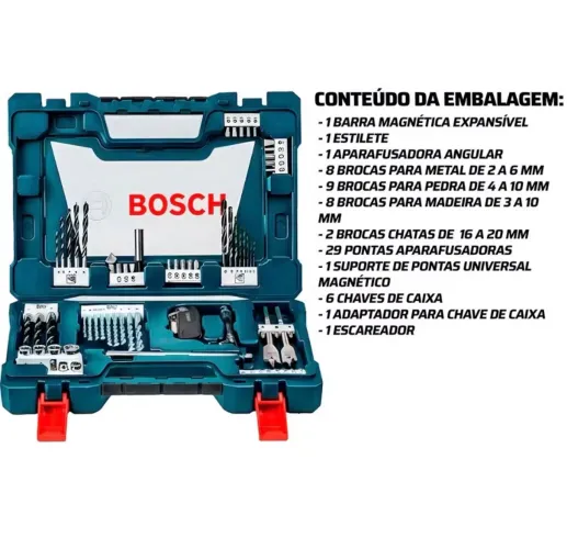 JOGO KIT PONTAS BROCAS BOSCH 68 PEÇAS