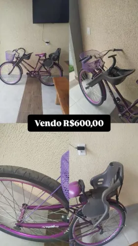 Bicicleta de passeio com cadeirinhas R$500,00