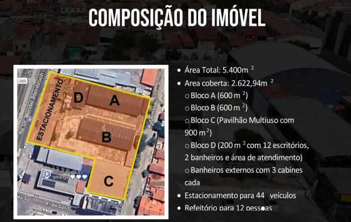Conjunto de galpões com estrutura completa e localização estratégica!