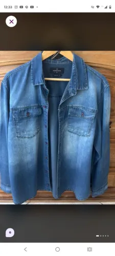 Camisa jeans Marfinno manga longa