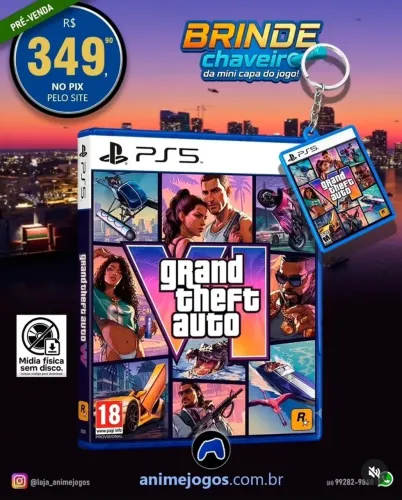 GTA VI - PS5 (pré-venda com brinde)