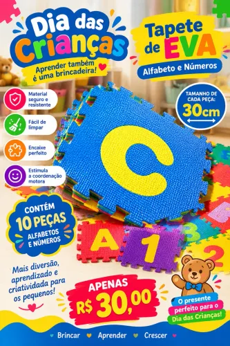 Tapete EVA cores e números 