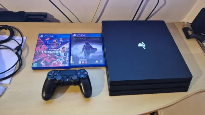 PS4 Pro Desbloqueado com SSD, controle original, caixa e jogos originais