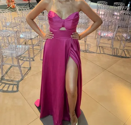 Vestido casamento formatura madrinha rosa pink 