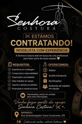 Vaga para modelista