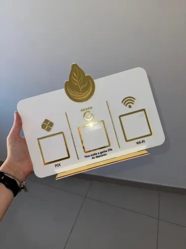 Placa de acrílico para Qrcode. 50reais