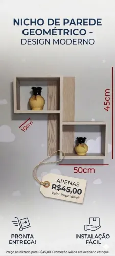 Nicho de parede geométrico