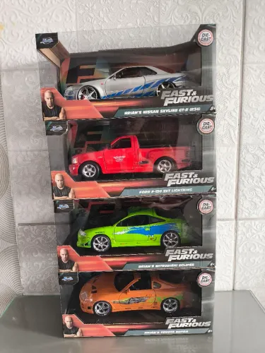 4 miniaturas jada velozes e furiosos escala 1/24