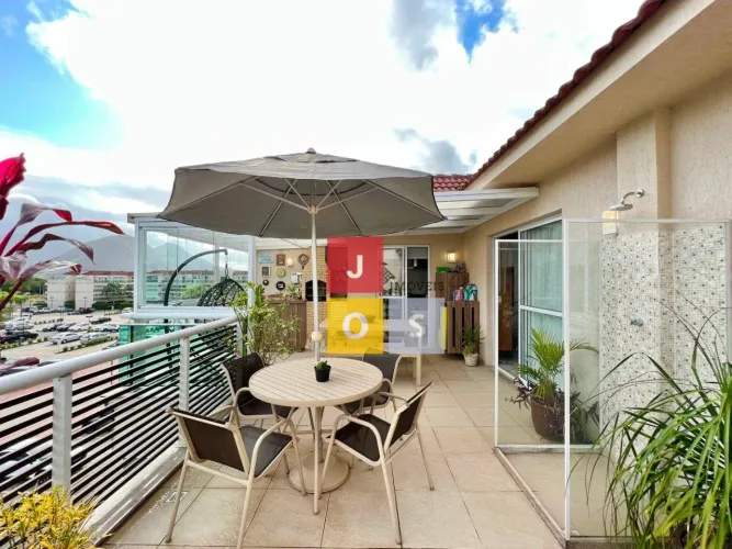 Cobertura Duplex Barra Village Lakes - Vista livre 3 Quartos, 2 Suítes C/ Armarios, Ar con