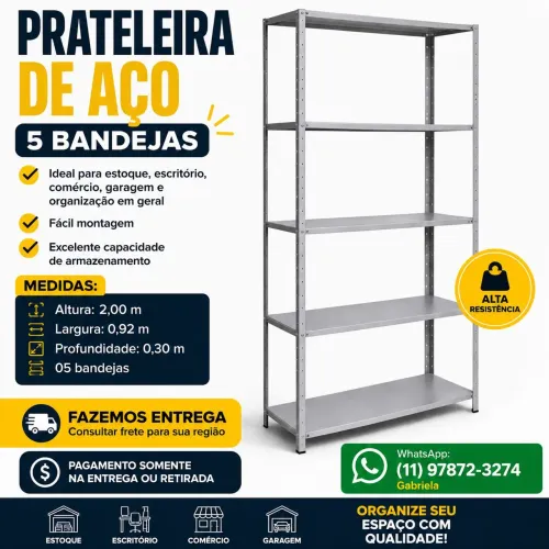 Prateleira em aço 