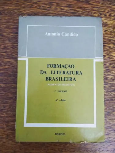Livro Formação Da Literatura Brasileira Vol. 1