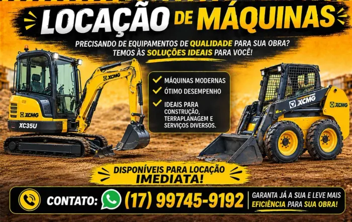 aluguel de Bob cat, Mini carregadeira e mini escavadeira 