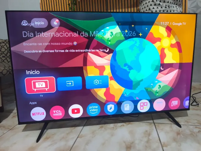 TV SMART QLED 65 ANDROID 4K TOP NA CAIXA 2026 ja