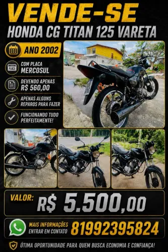 HONDA CG TITAN 125 VARETA 2002