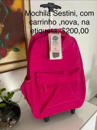 Mochila Escolar Sestini com rodinha, Nova