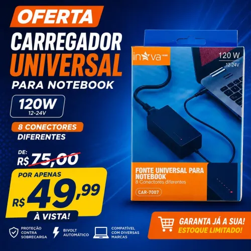 Carregador univesal para notebook