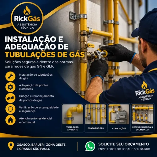 Instalação e Adequação de Tubulação de Gás | Osasco e SP