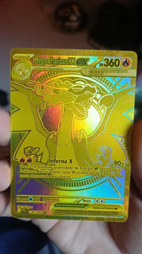 Mega charizard X ex dourado