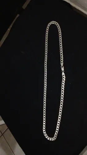 Cordão de prata escama de peixe prata 925 prata italiana