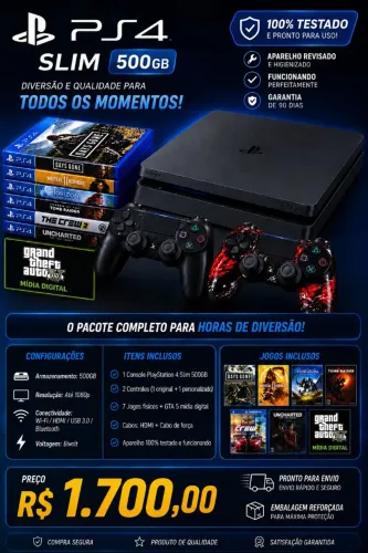 Ps4 slim seminovo