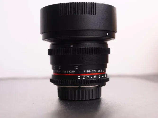 Lente Fisheye 8mm cine Nikon 3.9T