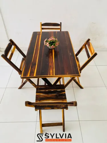 Conjunto retangular dobrável 