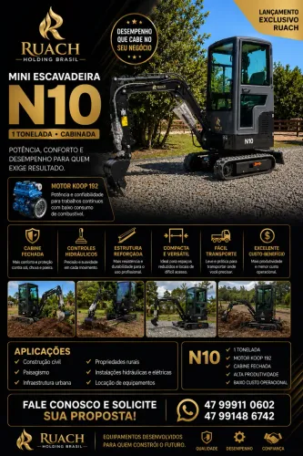 Mini escavadeira 1 e 3,5 ton