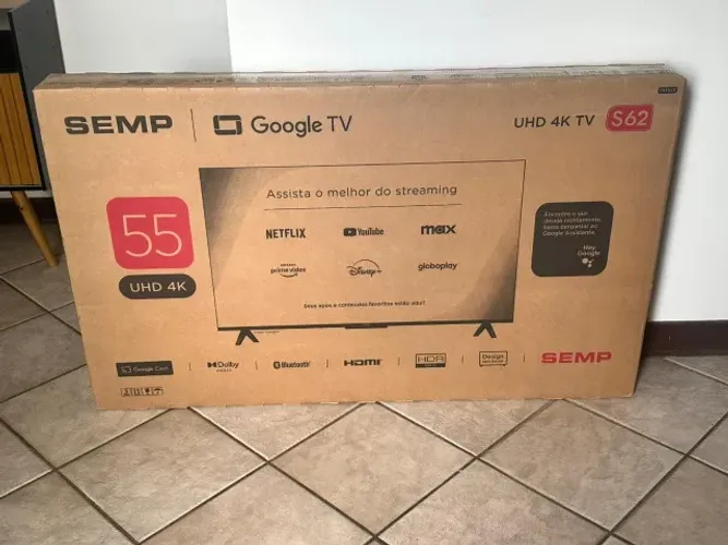 TV 55 4K LACRADO ! NOVO ! SEMP TCL Google TV, 1 ano de Garantia e Nota Fiscal