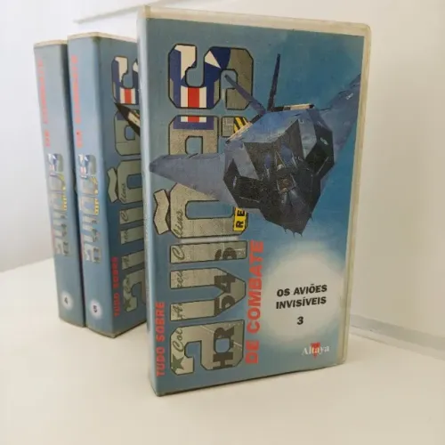 Coleção clássica em VHS ?Tudo Sobre Aviões de Combate? da Altaya Relíquias