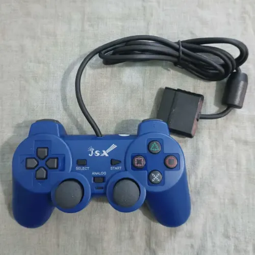 Controle Ps2 Azul com fio NOVO (envio olx pay)