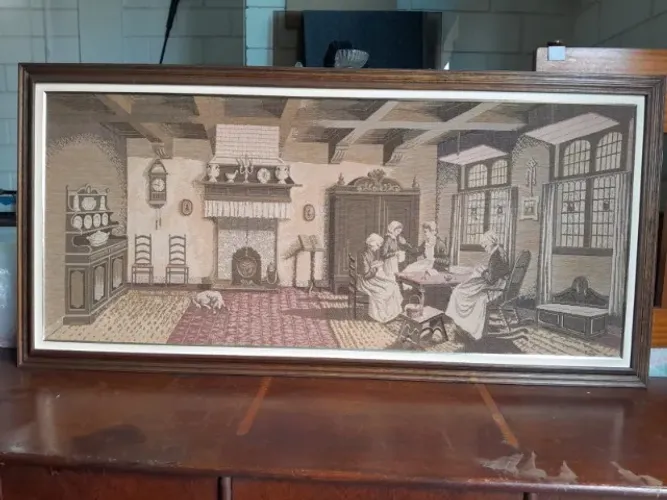 Quadro Senhoras Bordando - Gobelin 