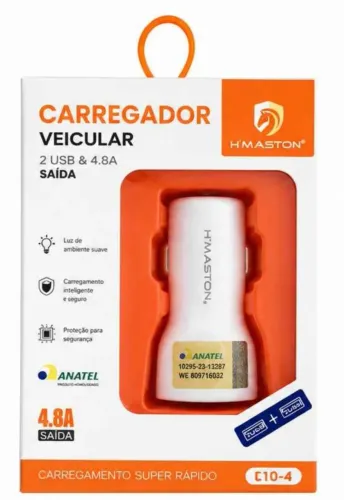 Carregador Veicular H'Maston 4.8A