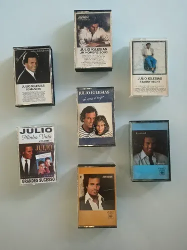Seis fitas K7 do Julio Iglesias!
