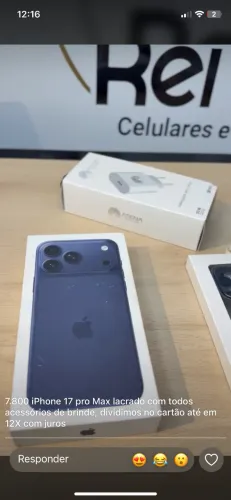 iphone 17 pro max novo airpods capinha magnética carregador de brinde