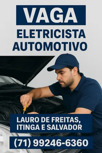 Eletricista Automotivo de Veículos a Diesel - Lauro de Freitas, Itinga e Salvador