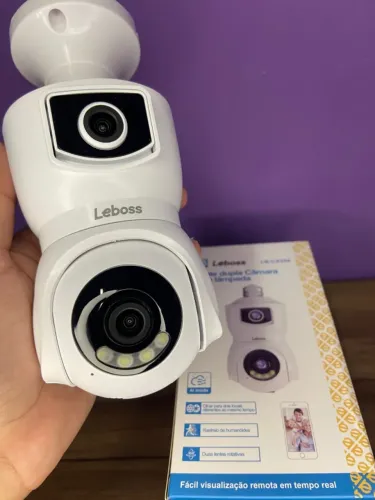 Câmera Lâmpada com Lente Dupla LB-CA254 Leboss