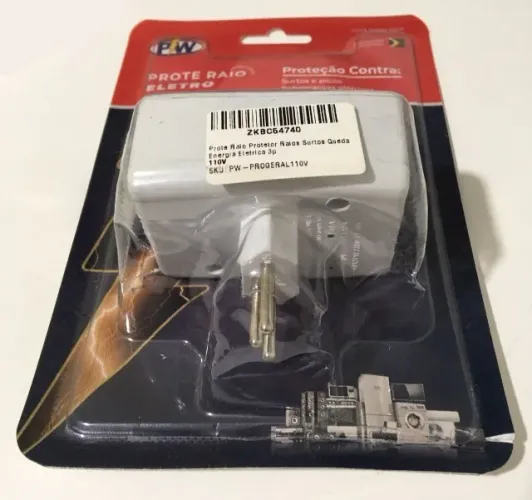 Tomada com Protetor Contra Raios PW para Eletrodomésticos 1200W 110V - LACRADA