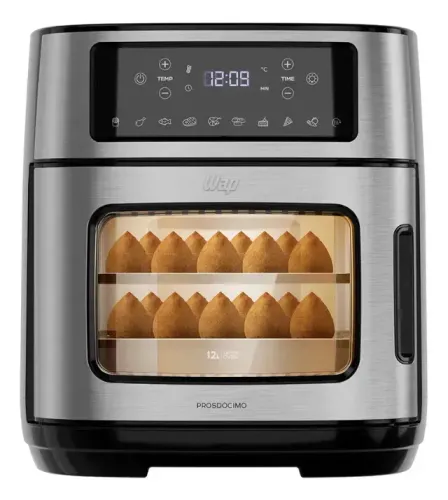 Fritadeira Elétrica Air Fryer Oven INOX WAP 12 Litros