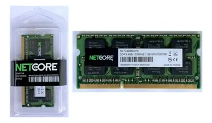 MEMÓRIA NB DDR3 4GB 1600MHZ NETCORE NET34096SO16LV