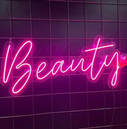 Neon, letreiros, logo e frases luminosas