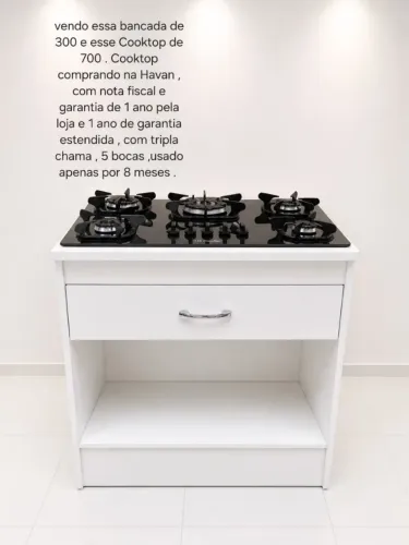 Vendo fogão Cooktop 5 bocas miller