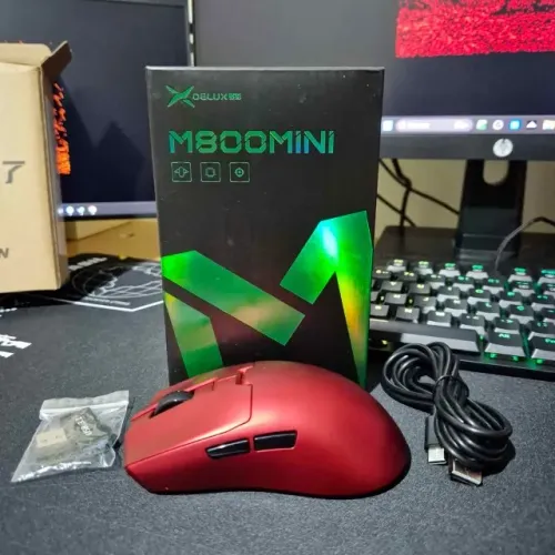 Mouse Gamer Delux M800 Mini - Vermelho