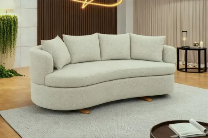 Sofá Living Organic M-204 2,00m Bouclé Produto Novo! Pronta Entrega!