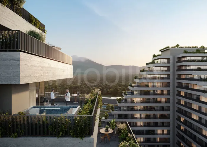 Apartamento com piscina privativa no Edifício Vértice em Porto Belo.
