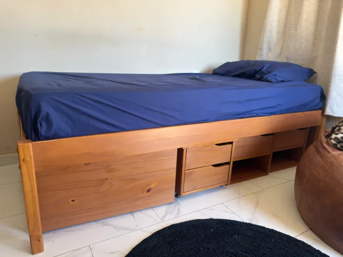Cama de solteiro com módulo | Perfeito estado