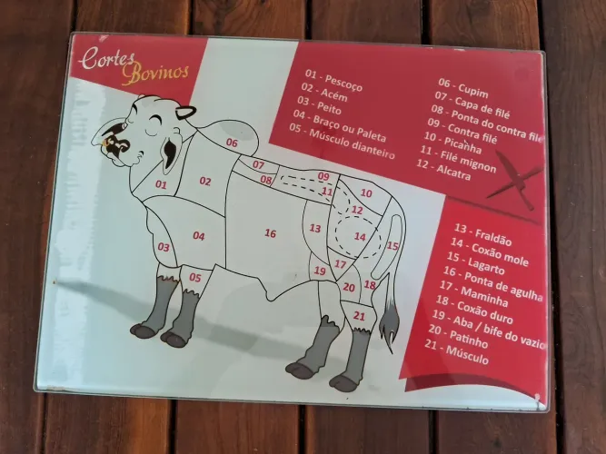 Tábua de carne vidro 38x28 cm