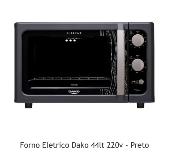 Forno elétrico Dako. 44 lt. Novo