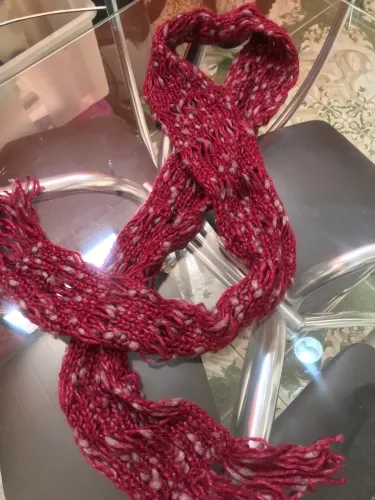 Cachecol vermelho bordo 